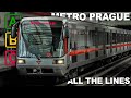 🇨🇿 Prague Metro - All the Lines (A - B - C) - Metro v Praze - Všechny Linky (4K) (2020)