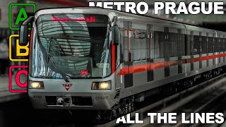 🇨🇿 Prague Metro - All the Lines (A - B - C) - Metro v Praze - Všechny Linky (4K) (2020)