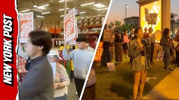 Disruptive Protesters Harass Home Depot Store Over ICE Raids