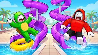 Whose SLIDE is The LONGEST in The Roblox WATER PARK - JJ And Mikey Battle