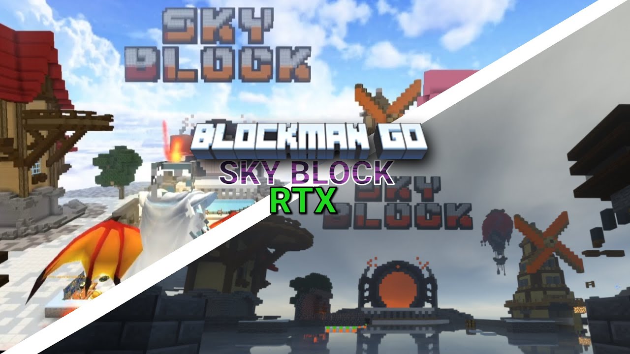 Sky Block but with SHADERS?!? (Blockman Go & Minecraft) - YouTube