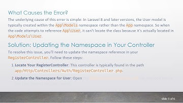 Resolving the Error Class 
