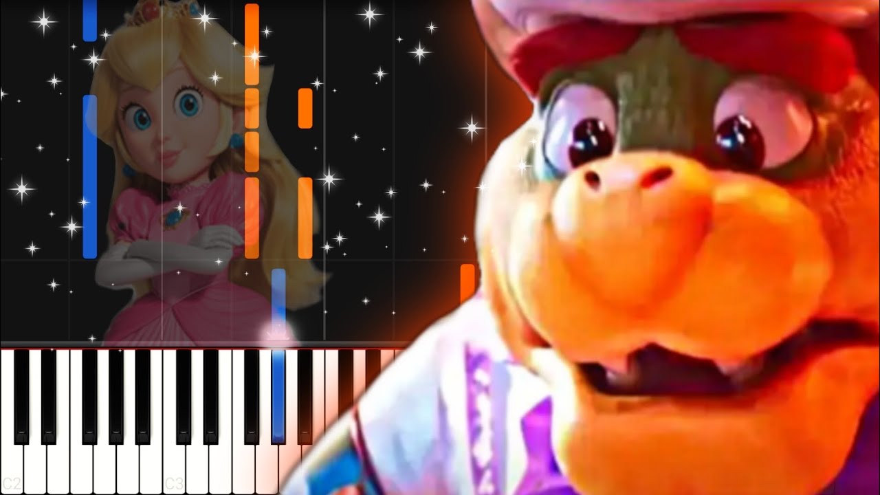 PEACHES PEACHES BOWSER - SUPER MARIO BROS MODO LENTO / PIANO TUTORIAL  INICIANTE 