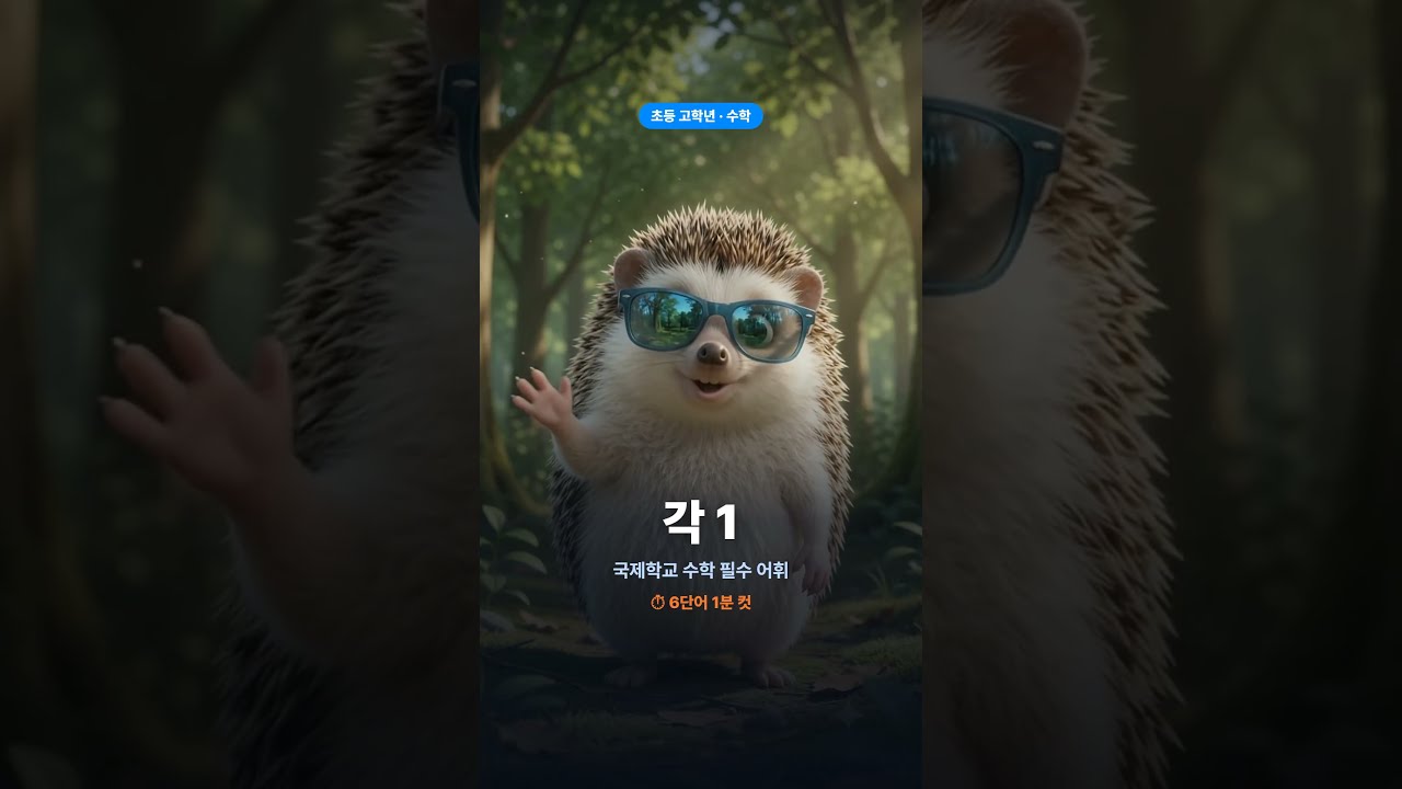 국제학교 준비 초등 고학년 수학어휘 각(Angle) - 1편