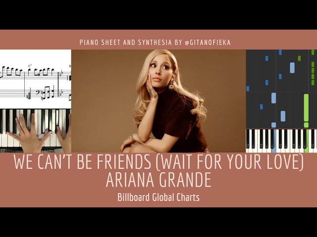 we can’t be friends (wait for your love) Ariana Grande | Piano Sheet | Chord | Piano Tutorial class=