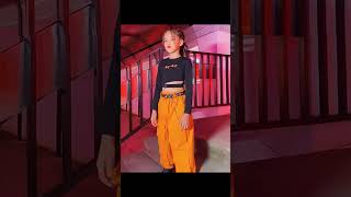 キッズスタイル ヒップホップ ダンス kidshiphop オレンジカーゴ✖️クロップド丈 セットアップ#shorts