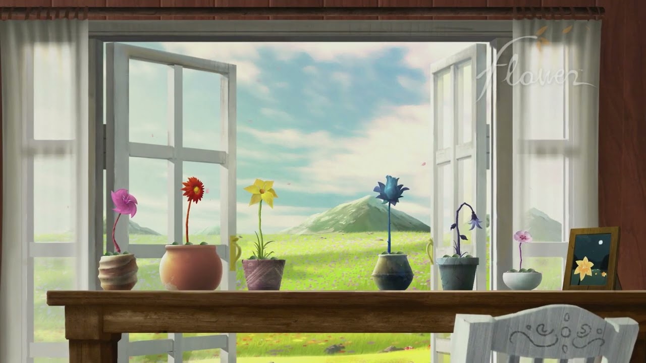 Flower (PS4) Spring Menu | Relaxing Music and Ambience