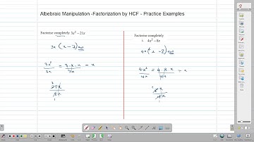 Factorizing using the HCF