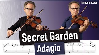 Secret Garden Adagio Arr. for 2 Violins, Cello and Piano | Violin Sheet Music | Piano Accompaniment