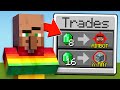 Minecraft But Villagers TRADE HACKS