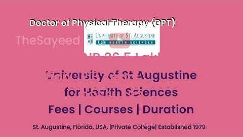 University of st augustine for health sciences tuition