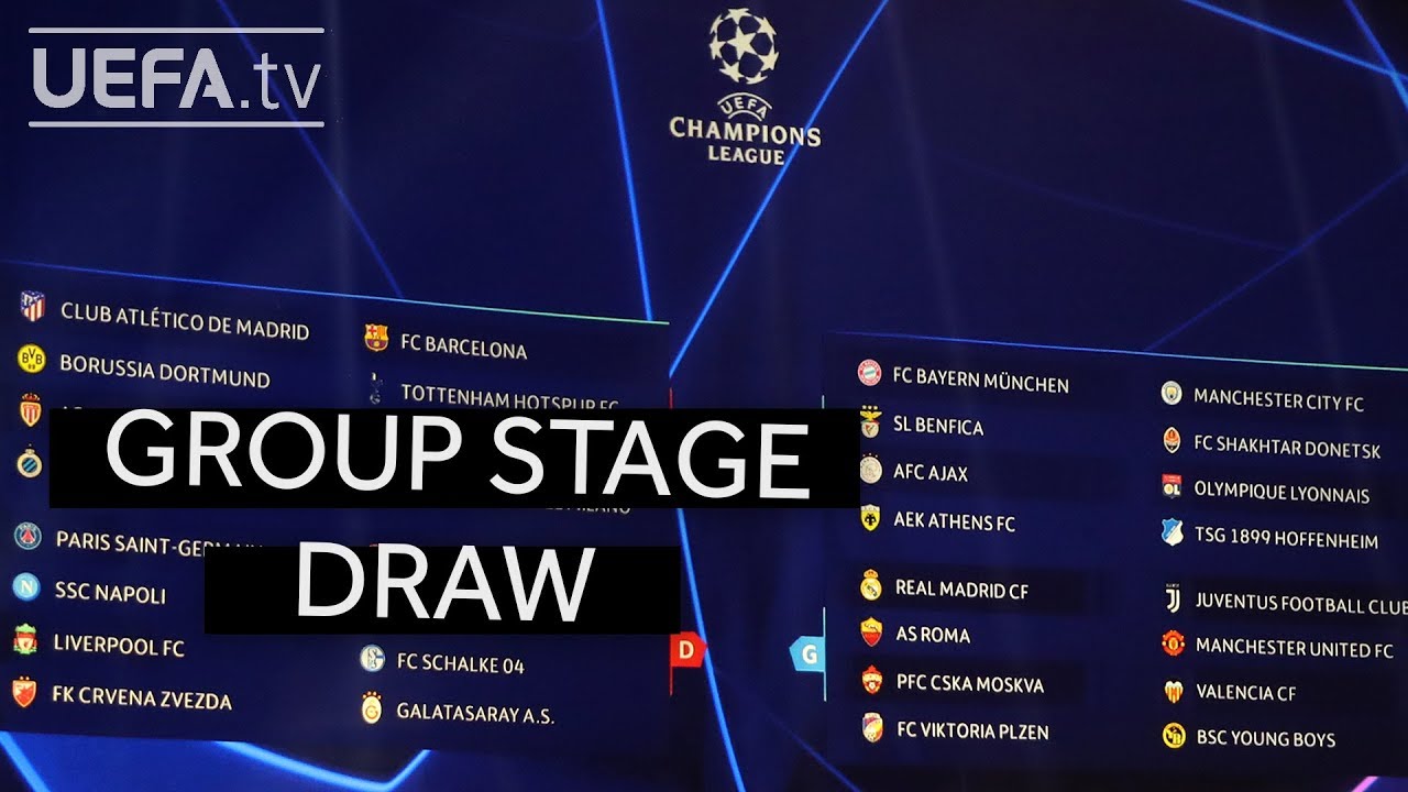 UEFA CHAMPIONS LEAGUE 201819 GROUP STAGE DRAW