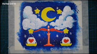 Scales in the Night Sky | Acrylic Painting #66