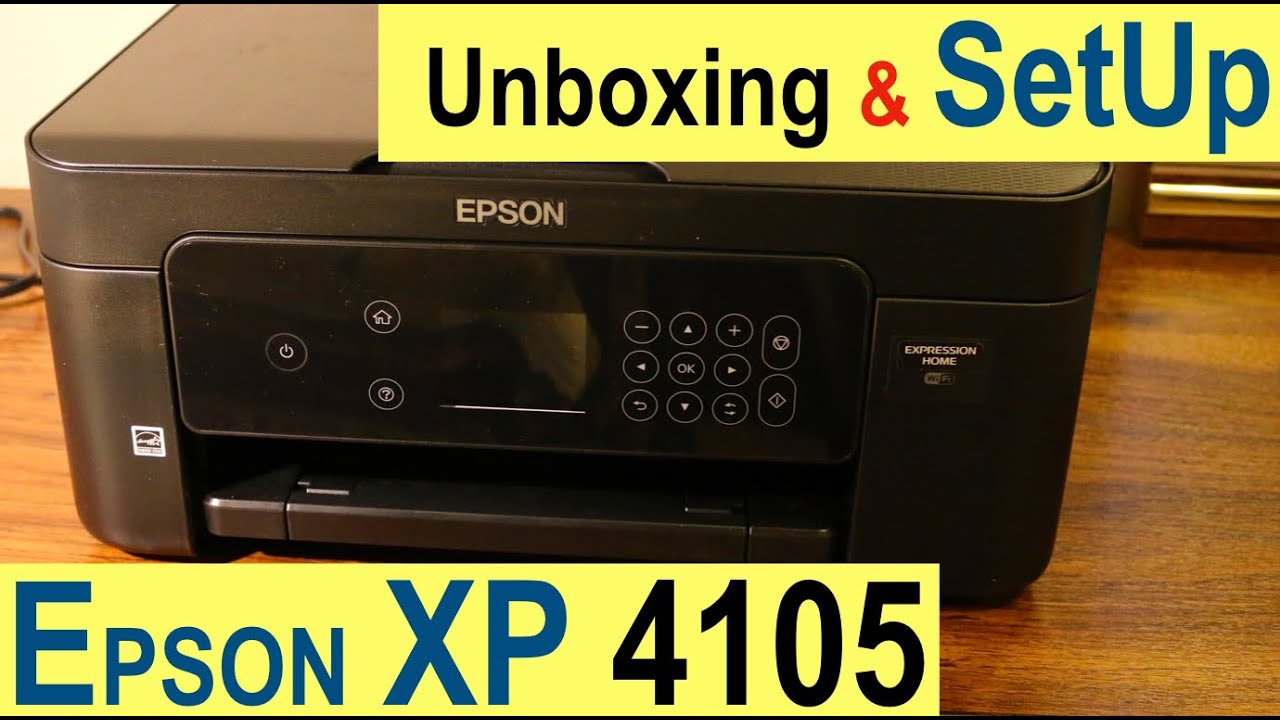 Epson XP-4105 SetUp (Initial SetUp) Install Setup Ink & Copy Test 🖨