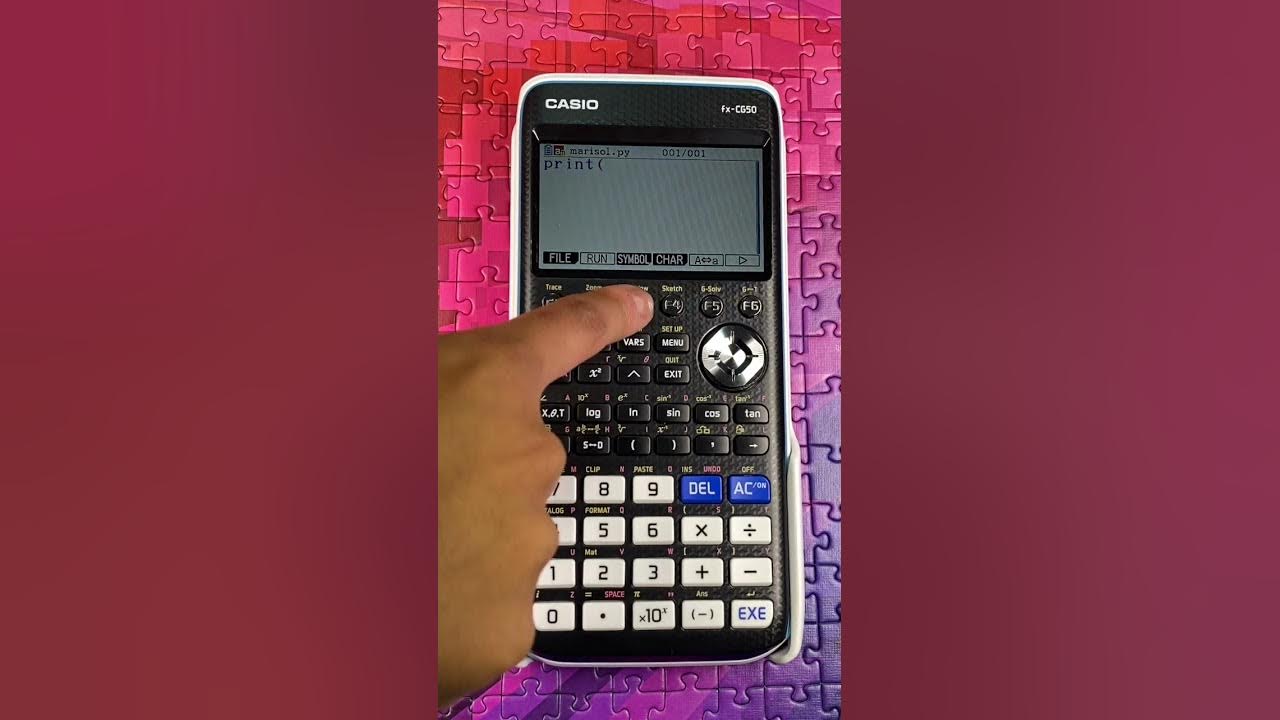 HOLA MUNDO en PYTHON en CALCULADORA CASIO fx CG50 - YouTube