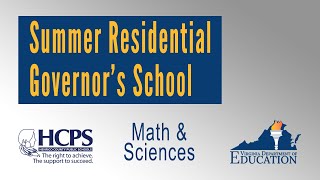 Summer Resident Governor's Program: Math & Sciences