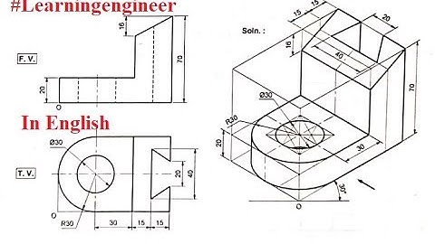 Isometric View and Isometric Projection Solved Problem #4.#Learningengineer #Engineeringdrawing