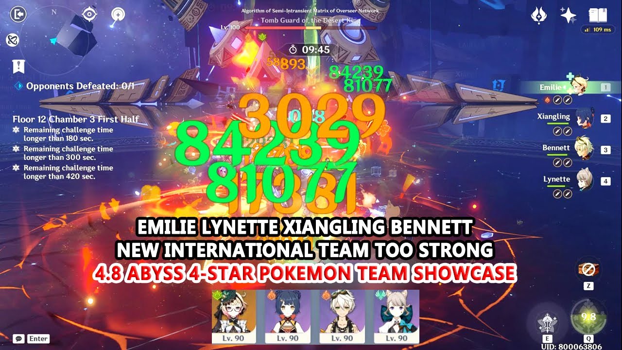 Emilie Lynette Xiangling Bennett New International Team Too Strong - 4.8 Abyss Showcase
