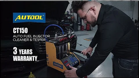 AUTOOL CT150 Ultrasonic Fuel Injector Tester Cleaner Machine Spark Plug Car Motorcycle 4 Cylinders