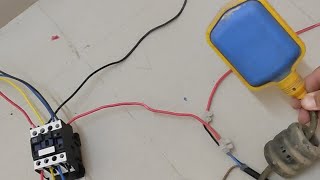 طريقة توصيل عوامة كهربائية مع الكنتاكتور