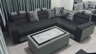 sofa L,,sofa buatan sendiri#kerajinan #sofaset