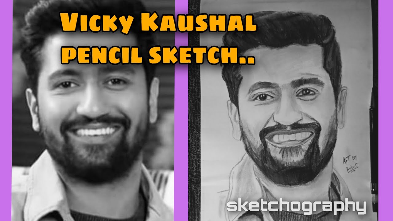 Vicky kaushal realistic pencil sketch 🔥🔥 | time lapse | Sketchography |  by Ankit gupta