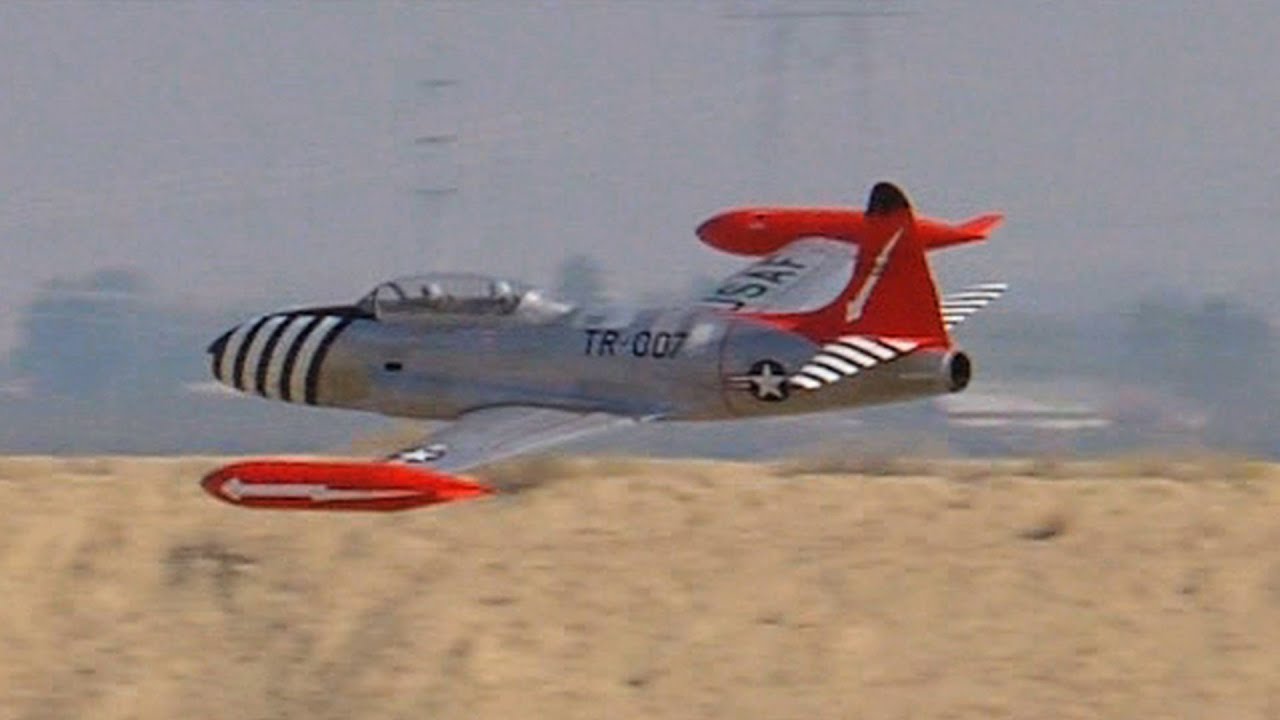 RC Lockheed T33 gas turbine Jet at Best in the West 2015 YouTube