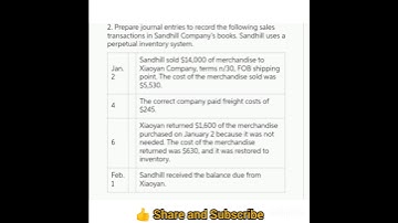 Prepare journal entries to record the following sales transactions in Sandhill Company