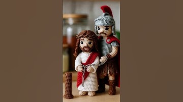 Amigurumi Jesus Bound with Yarn | Gentle Crochet Passion Scene