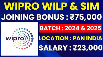 Wipro WILP & SIM Recruitment 2024-25 | Last Date, Process & Benefits
