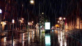 Noiseless 3Hours Walk in the Spring Rain | 2023|Bordeaux 4k France| ASMR Rain sounds for sleeping