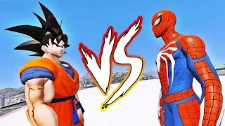 HOMEM ARANHA vs GOKU - GTA V Mods EPIC BATTLE - IR GAMES