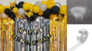 Black & Gold Theme Balloon Decoration for Male