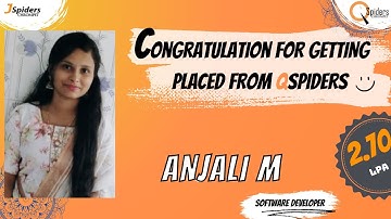 Student Placement Story From  QSpiders/JSpiders | Chrompet Chennai