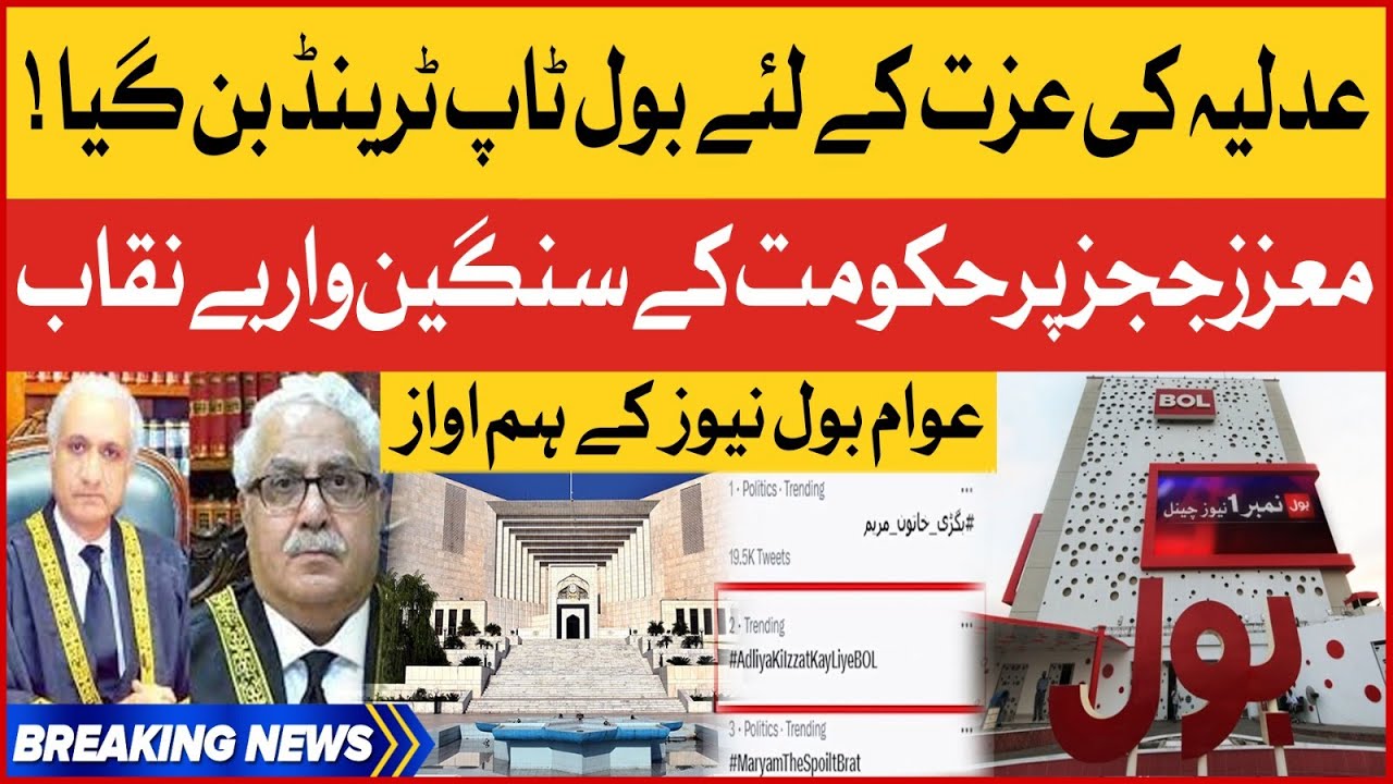 PMLN Anti Judiciary Campaign Exposed | Adliya Kay Liye BOL Twitter Top Trend | Breaking News