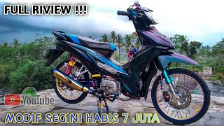 MODIFIKASI HONDA REVO DANA SULTAN |  MOTOR REVO 110 KONTES WARNA BUNGLON DAN KARBON