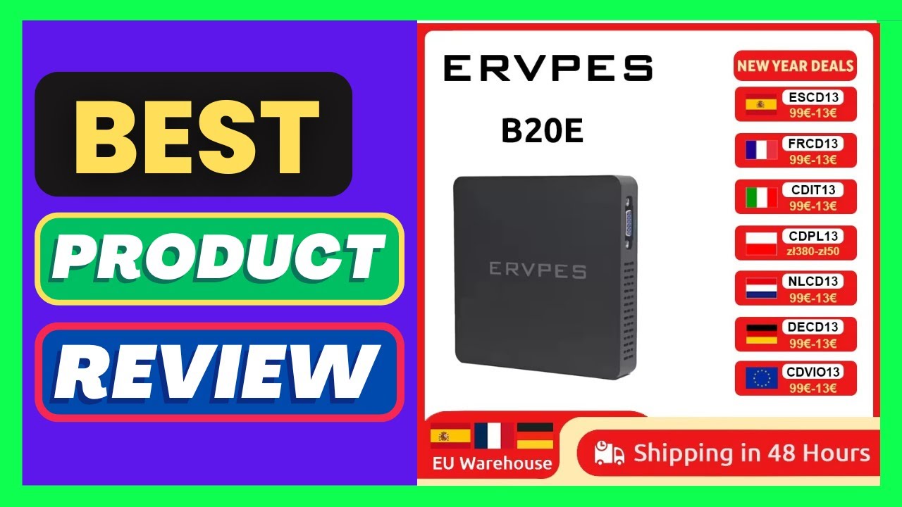 ERVPES Mini Pc B20E Windows 11 Pro 8GB RAM 128GB ROM