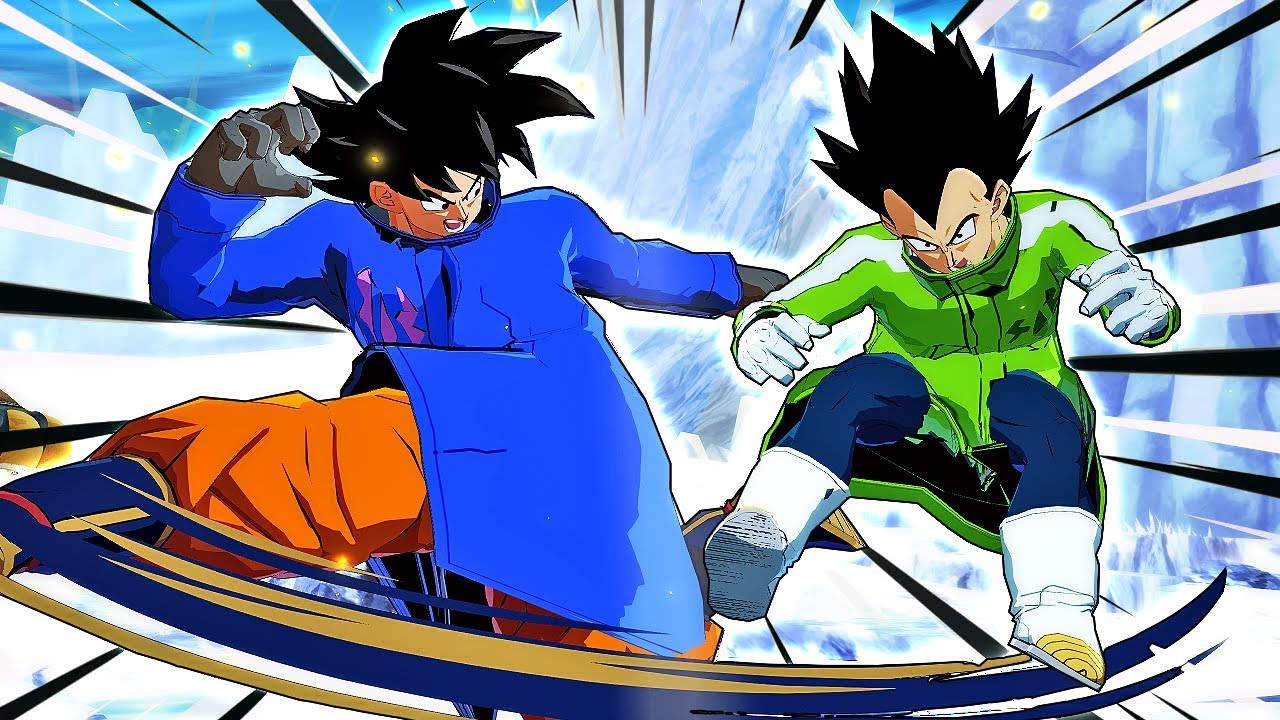 New Sab Jacket Goku Vegeta Dragon Ball Fighterz Snowsuit Goku Vs Vegeta Dramatic Finish Mod Youtube