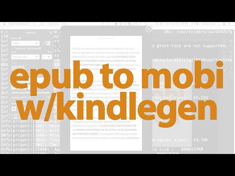 Comment convertir ePubs au format Kindle (de .mobi) avec KindleGen
