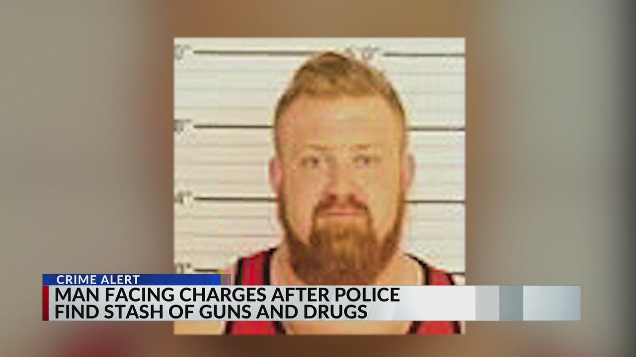 Man facing charges after police find stash of guns and drugs - YouTube