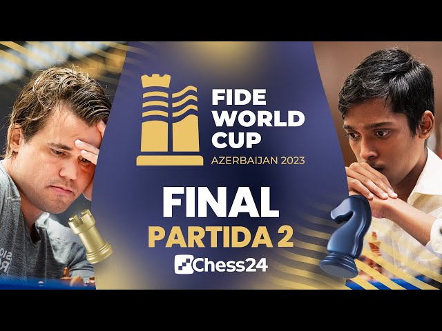 Copa do Mundo de Xadrez 2023 - FINAL - Partida 1 / CARLSEN tenta o ÚNICO  TÍTULO que lhe falta! 