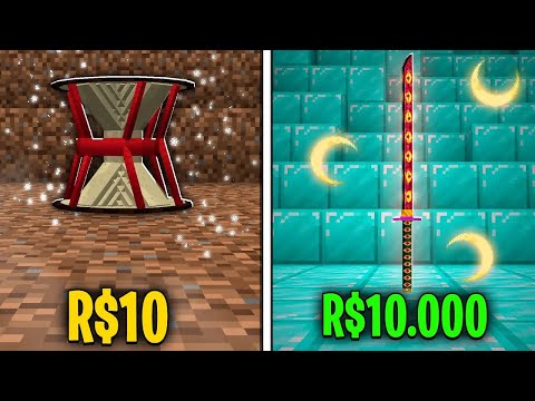 Kekkijutsu De R$1 VS R$10,000 no Minecraft Demon Slayer