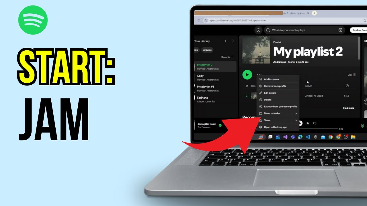 How to Start a Jam on Spotify - YouTube