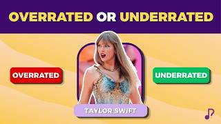 ARE THESE SINGERS OVERRATED OR UNDERRATED? 🎤🔥 | POP QUIZ