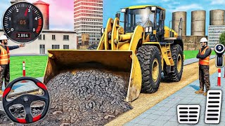 Road Builder Construction JCB 3D - City Highway Excavator Simulator - Android Gameplay screenshot 1