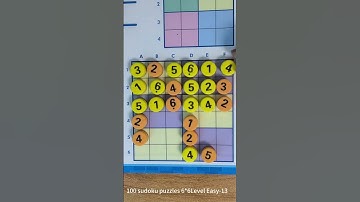 Sudoku Puzzles 6*6 Level Easy-13  #sudokupuzzles  #sudokuforbeginners #sudokudailychallenge #数独