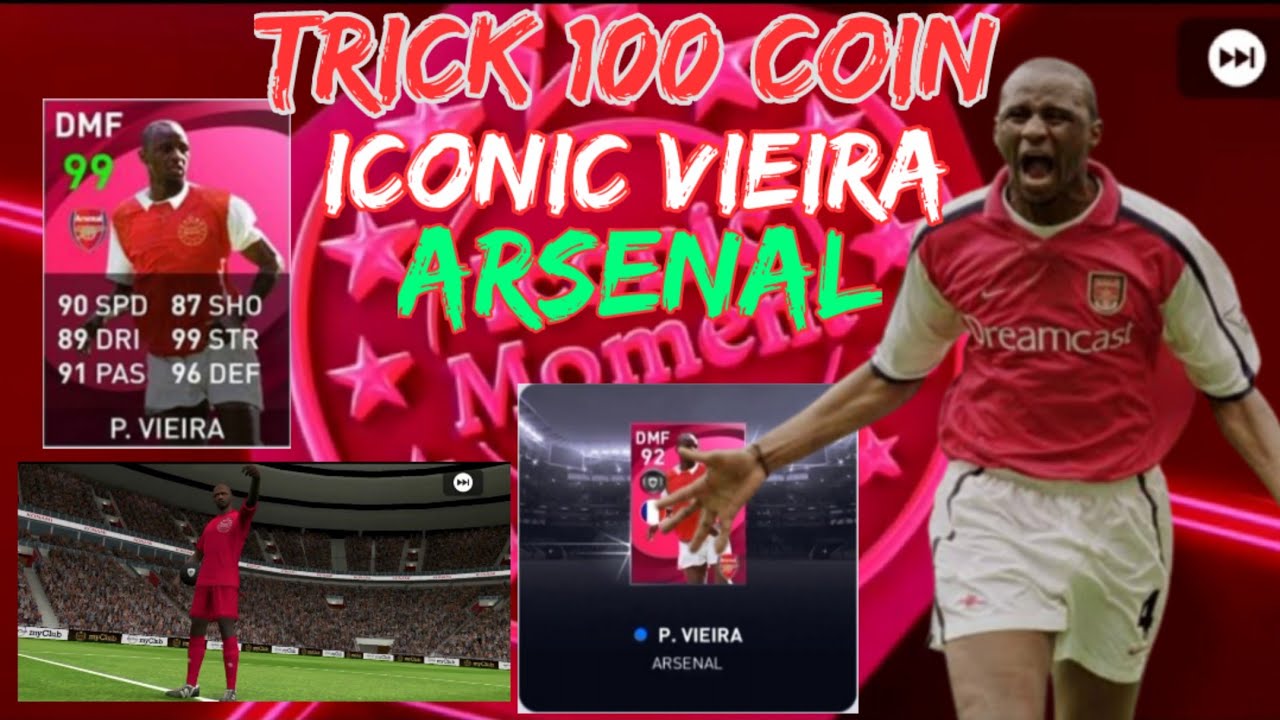 trik iconic moment arsenal pes 2021 || cara mendapatkan ikonik vierra