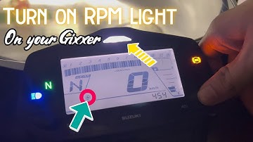 Turn on RPM LIGHT or INDICATOR on your Gixxer | Gixxer SF | All Gixxer Models | Tutorial | How To