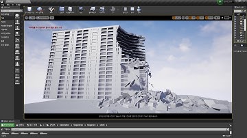 트리키 시네마틱 코스 - 언리얼4(나이아가라) + 후디니를 활용한 건물파괴효과 과정 예제