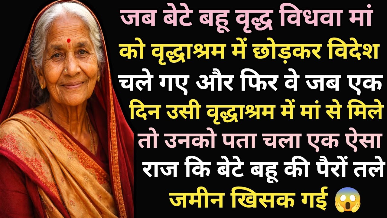 जब बेटे बहू वृद्ध मां को वृद्धाश्रम में छोड़कर विदेश चले गए और फिर बेटे बहू जब एक दिन उनसे उसी...🤔